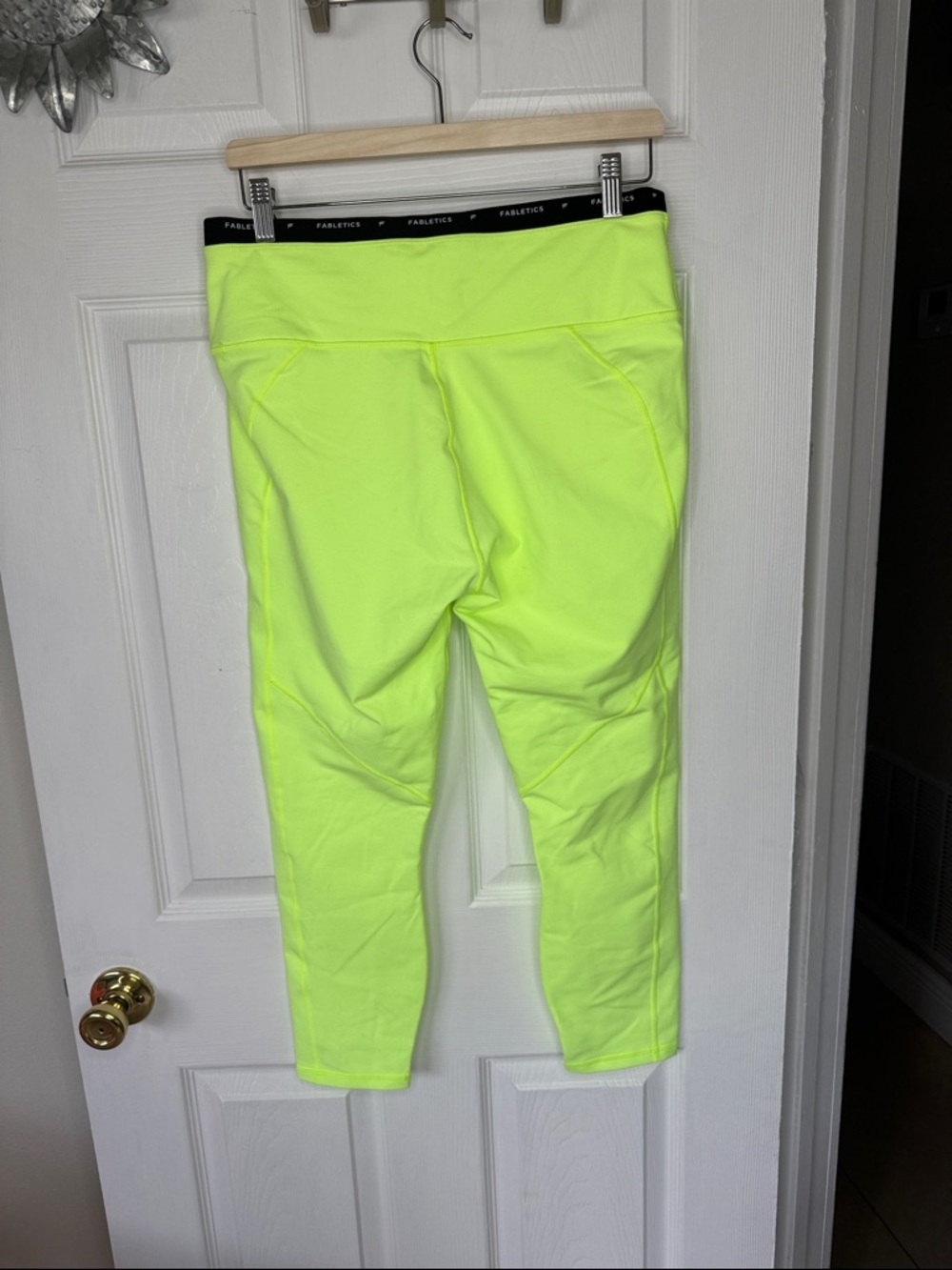 Fabletics Neon Yellow Define High-Waisted Athletic Leggings. NWT Sz XL 12-14 - Picture 2 of 7